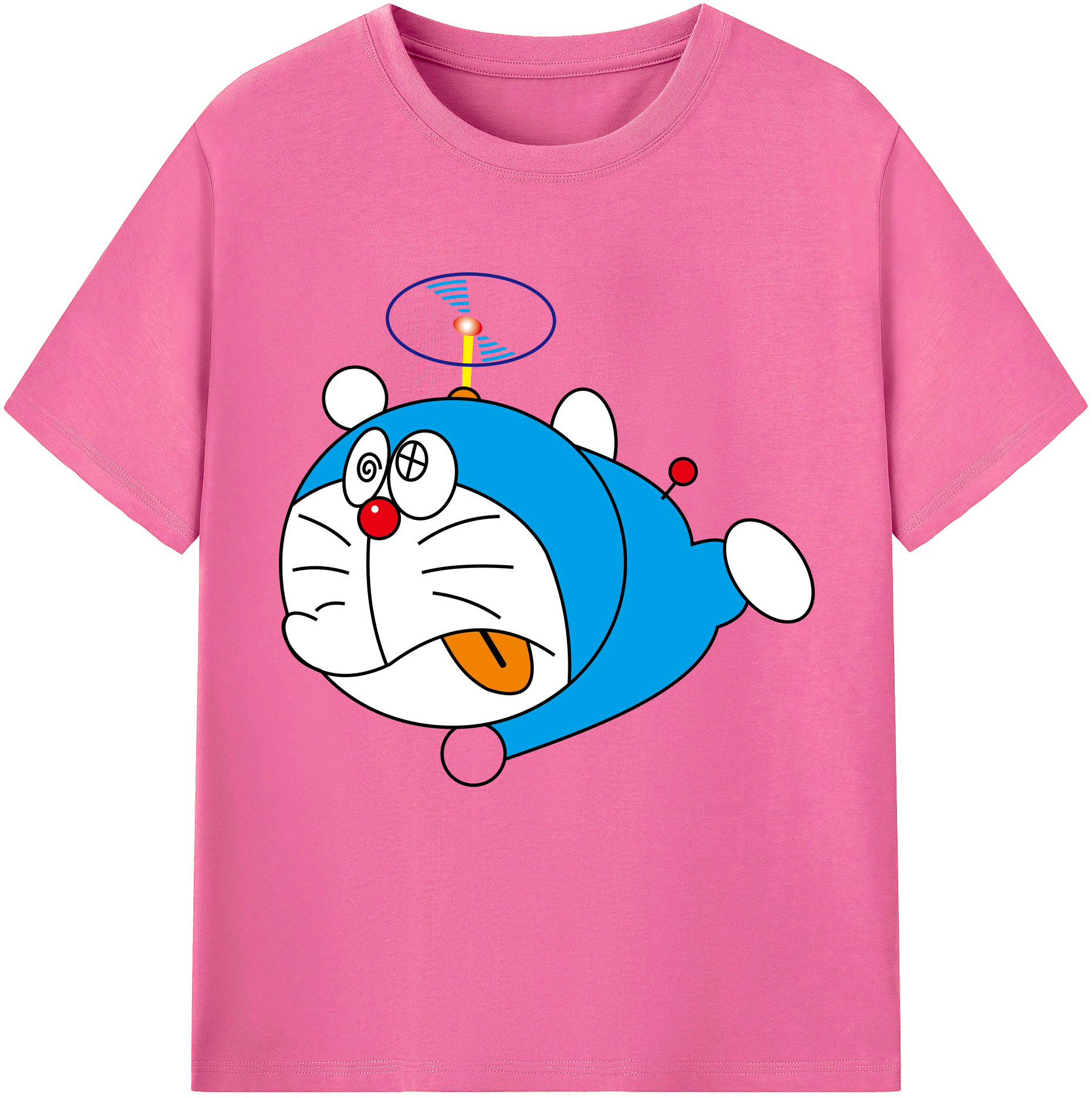 （画像用） ドラえもん Doraemon レディースカジュアルプリントTシャツ（綿100％）